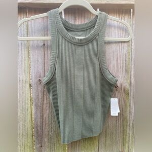 Aerie Sage Ribbed Tank Top